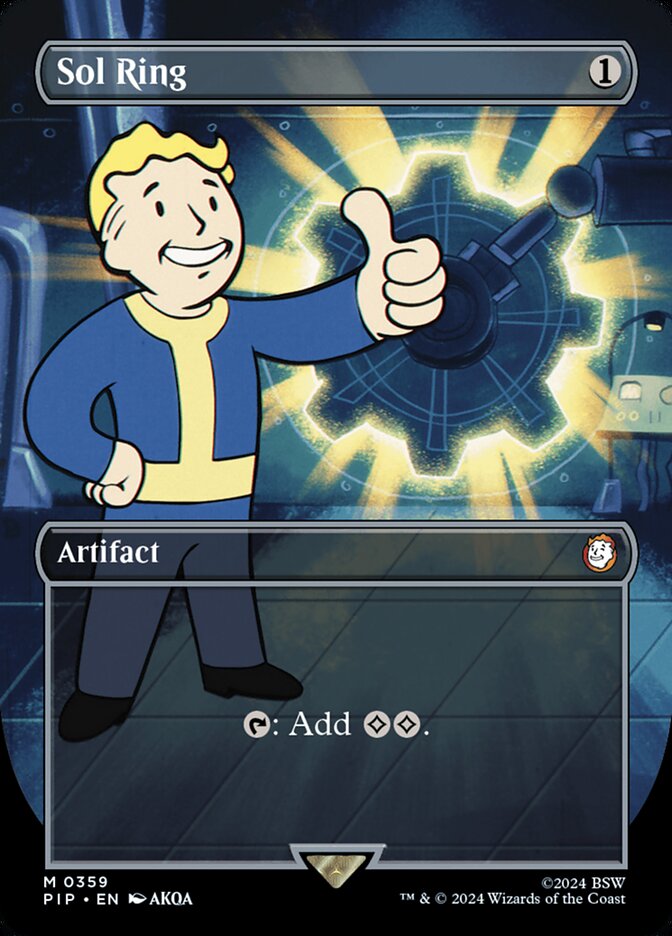 Sol Ring - [Foil, Borderless] Fallout (PIP)