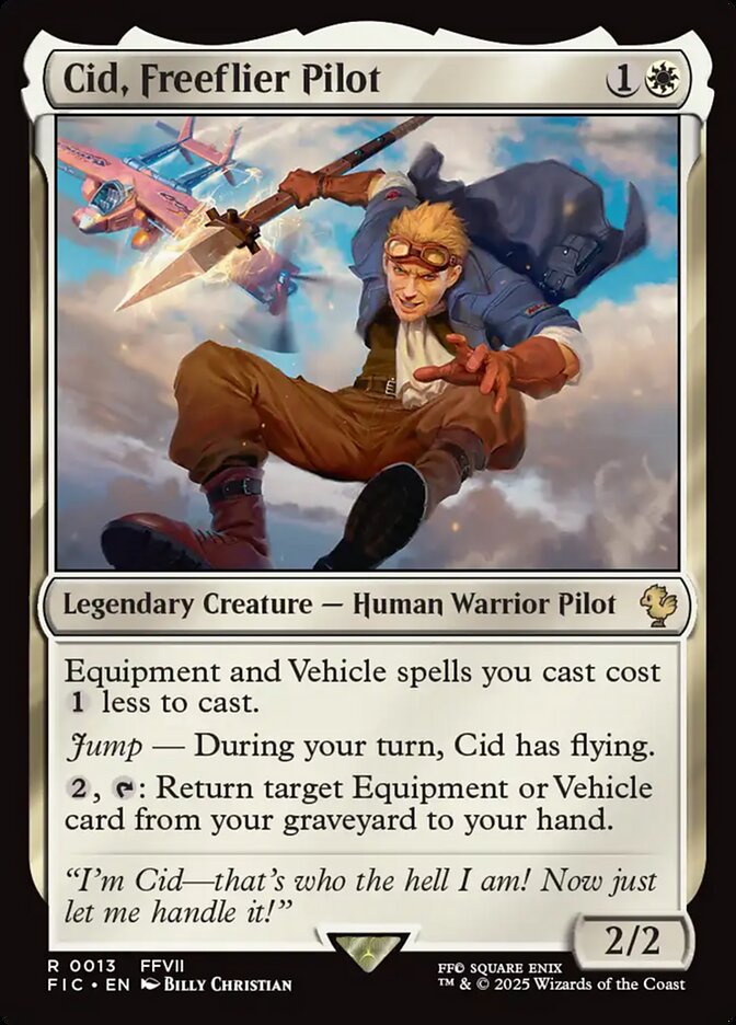 Cid, Freeflier Pilot (13) - [Surge Foil] Final Fantasy Commander (FIC)