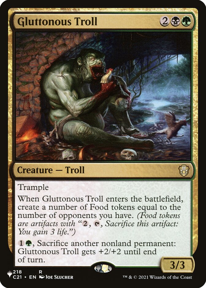 Gluttonous Troll (C21-218) - The List (PLST)