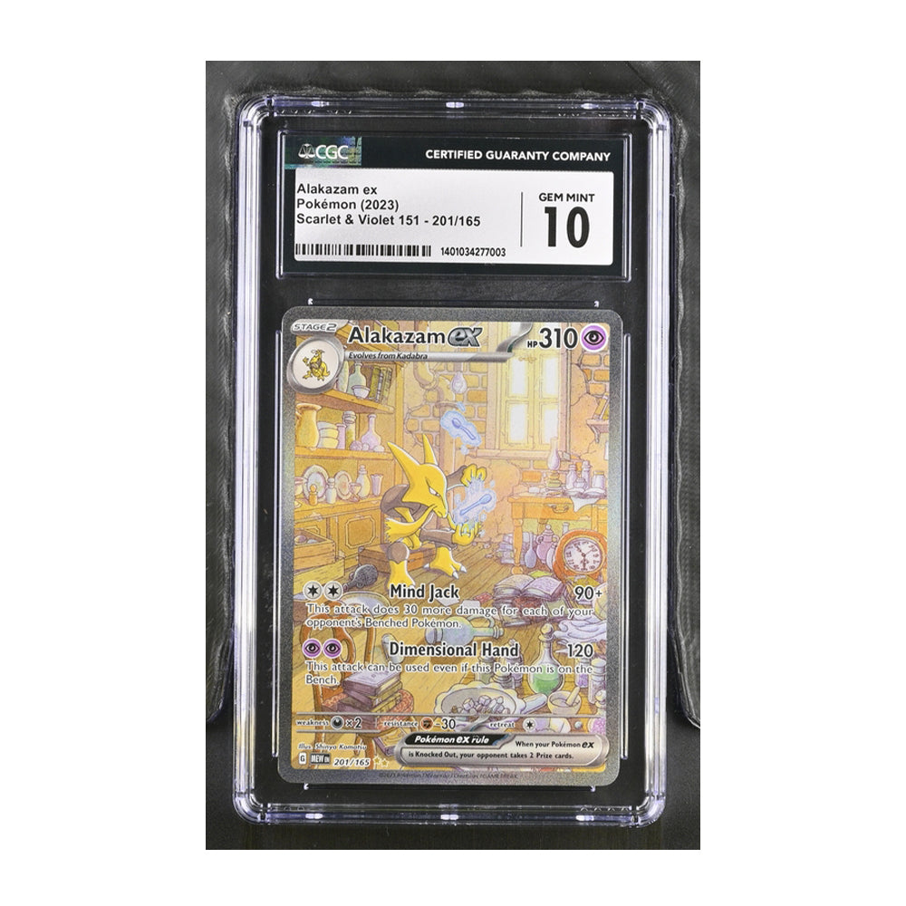 Alakazam ex (201/165) - [Holo, CGC Graded 10] SV3PT5: 151 (MEW)