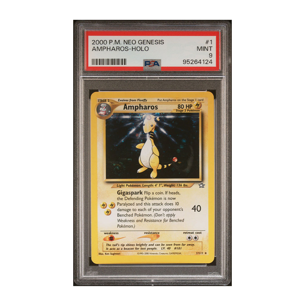 Ampharos 1/111 [Holo, Graded PSA 9] - Neo Genesis (N1)