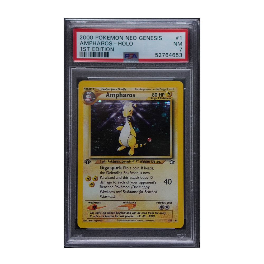 Ampharos 1/111 [1st Edition, Holo, Graded PSA 7] - Neo Genesis (N1)