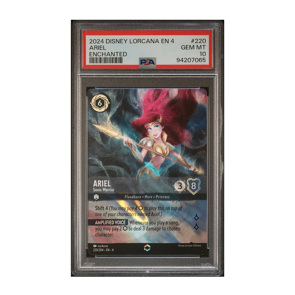 Ariel - Sonic Warrior [Foil, Enchanted, Graded PSA 10] Ursula's Return (4)