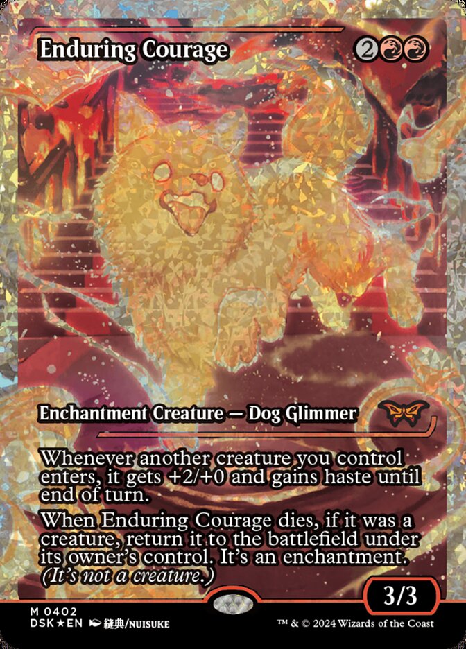 Enduring Courage - [Fractured Foil, Japanese Showcase] Duskmourn: House of Horror (DSK)