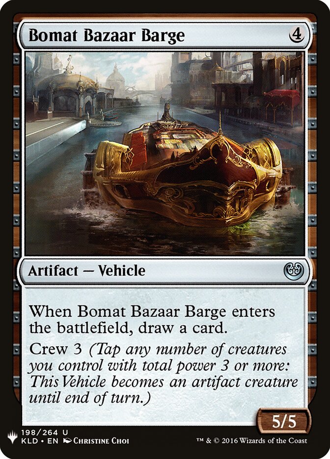 Bomat Bazaar Barge (KLD-198) - The List (PLST)