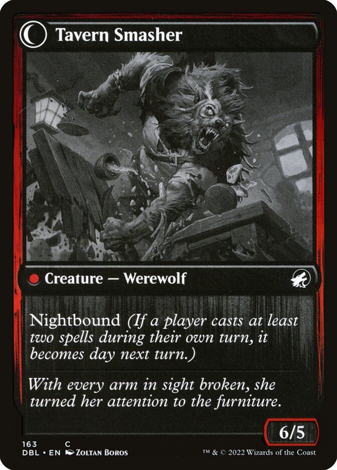Tavern Ruffian // Tavern Smasher (163) - Innistrad: Double Feature (DBL)