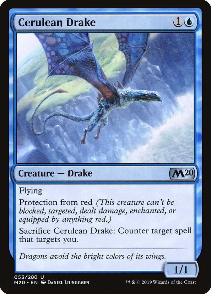 Cerulean Drake (53) - Core Set 2020 (M20)