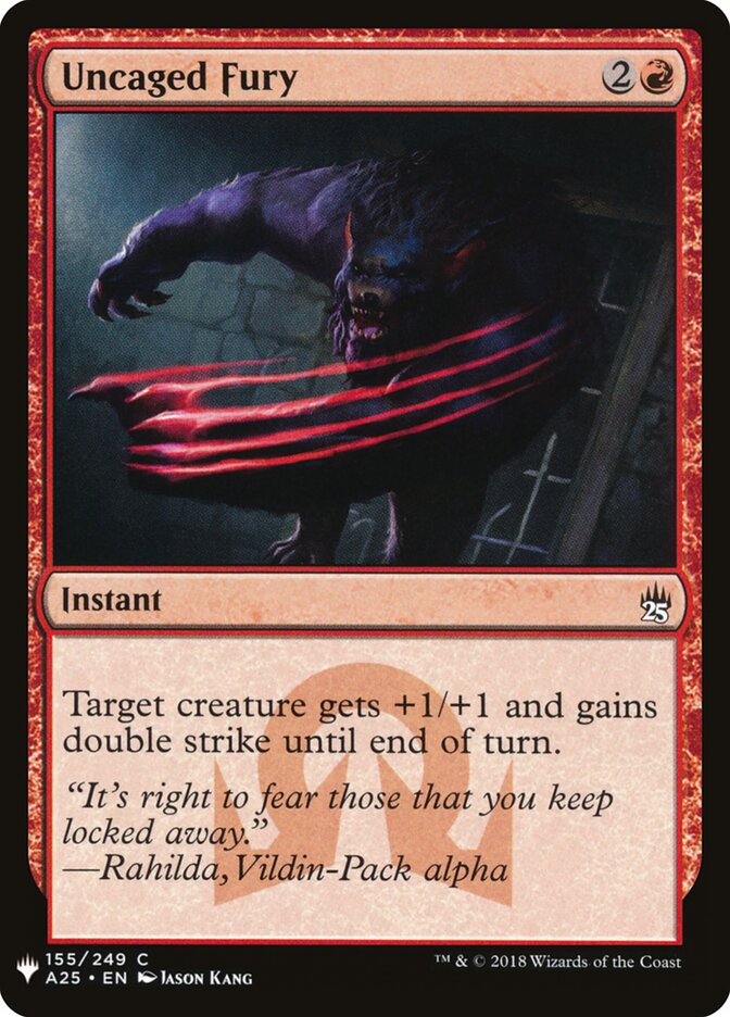 Uncaged Fury (A25-155) - The List (PLST)