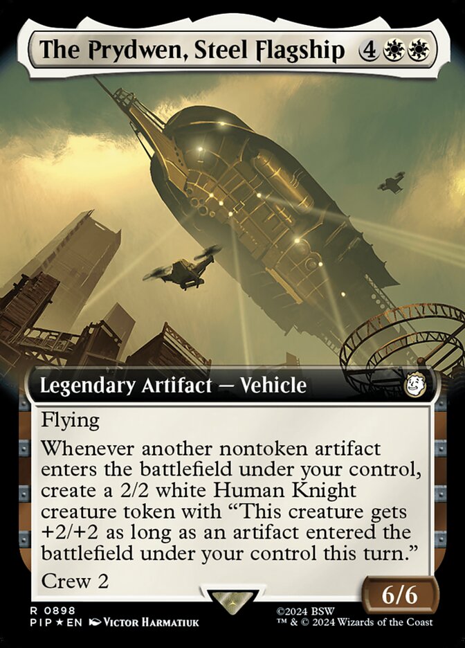 The Prydwen, Steel Flagship - [Surge Foil, Extended Art] Fallout (PIP)