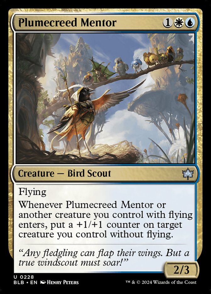 Plumecreed Mentor (228) - Bloomburrow (BLB)