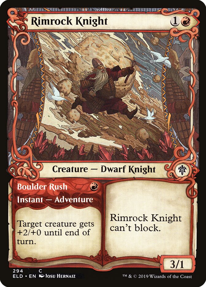 Rimrock Knight // Boulder Rush (294) - Throne of Eldraine (ELD)