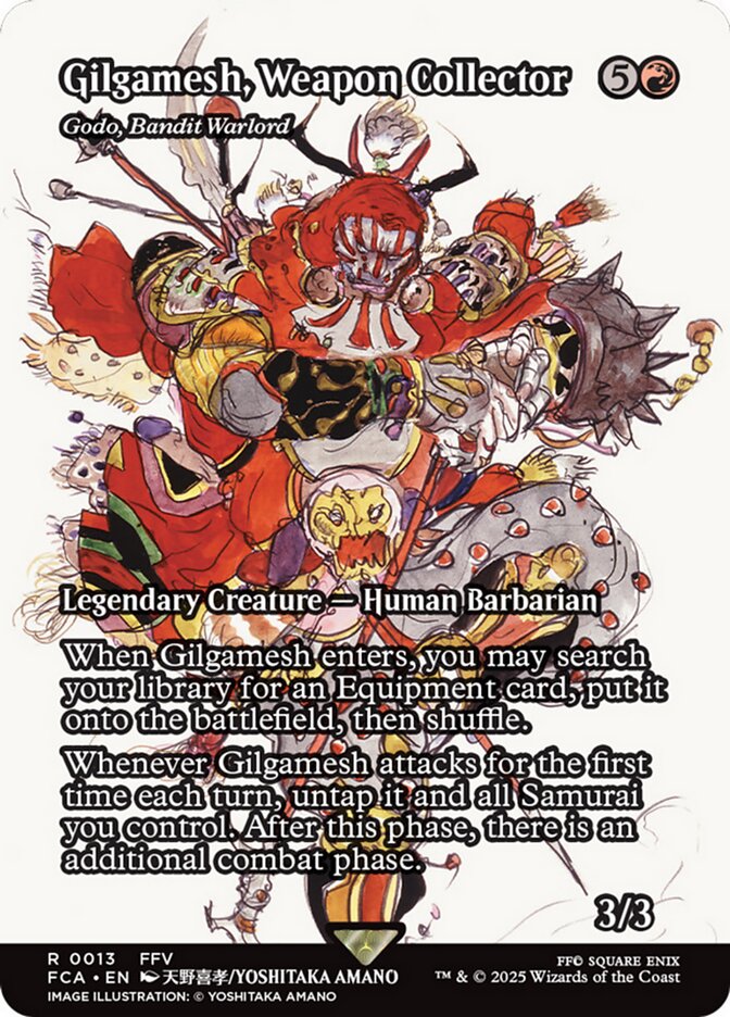 Gilgamesh, Weapon Collector - Godo, Bandit Warlord (13) - [Borderless] Final Fantasy: Through the Ages (FCA)