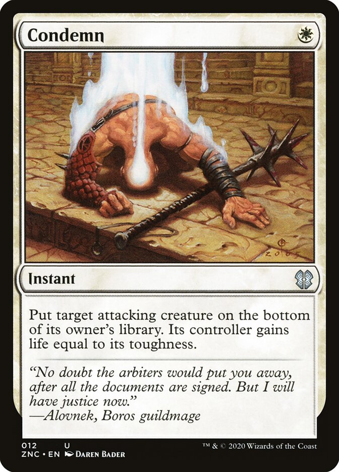 Condemn (12) - Zendikar Rising Commander (ZNC)
