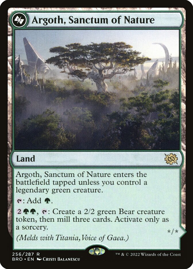 Argoth, Sanctum of Nature // Titania, Gaea Incarnate (256) - The Brothers' War (BRO)