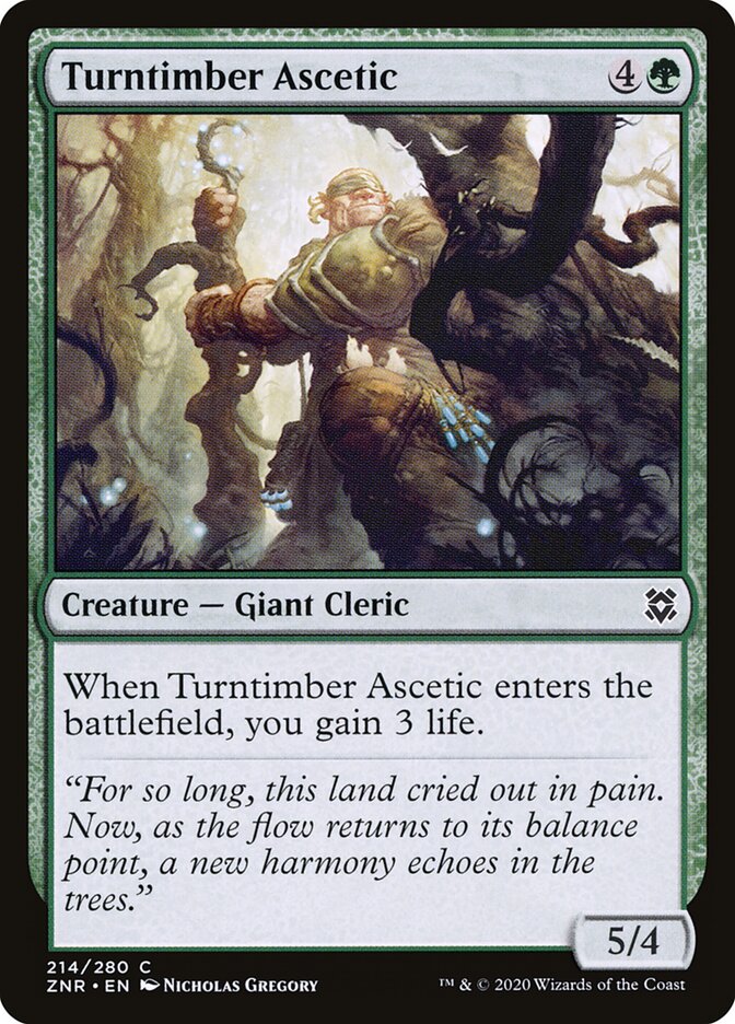 Turntimber Ascetic (214) - Zendikar Rising (ZNR)