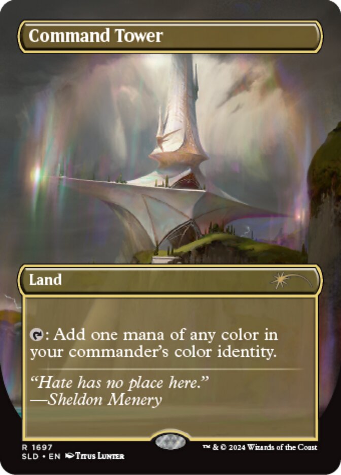 Command Tower (1697) - [Foil, Borderless] Secret Lair Drop (SLD)