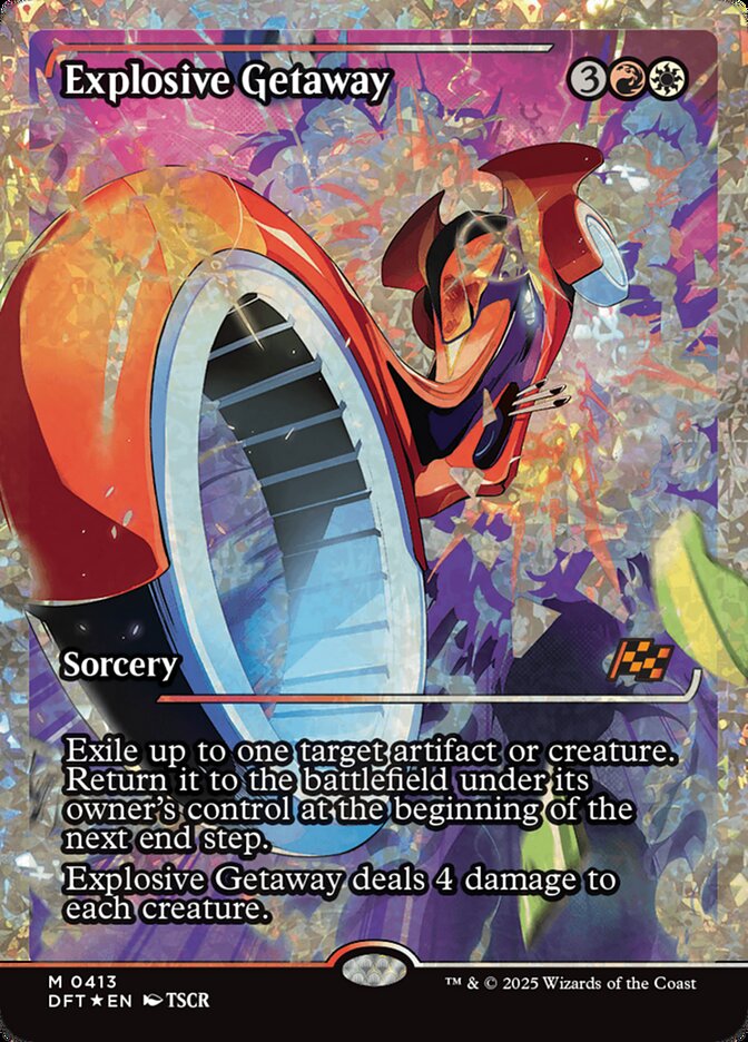 Explosive Getaway - [Fractured Foil, Showcase] Aetherdrift (DFT)