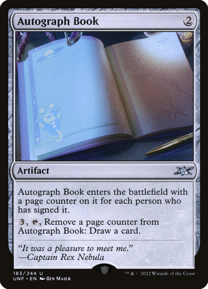 Autograph Book (183) - Unfinity (UNF)