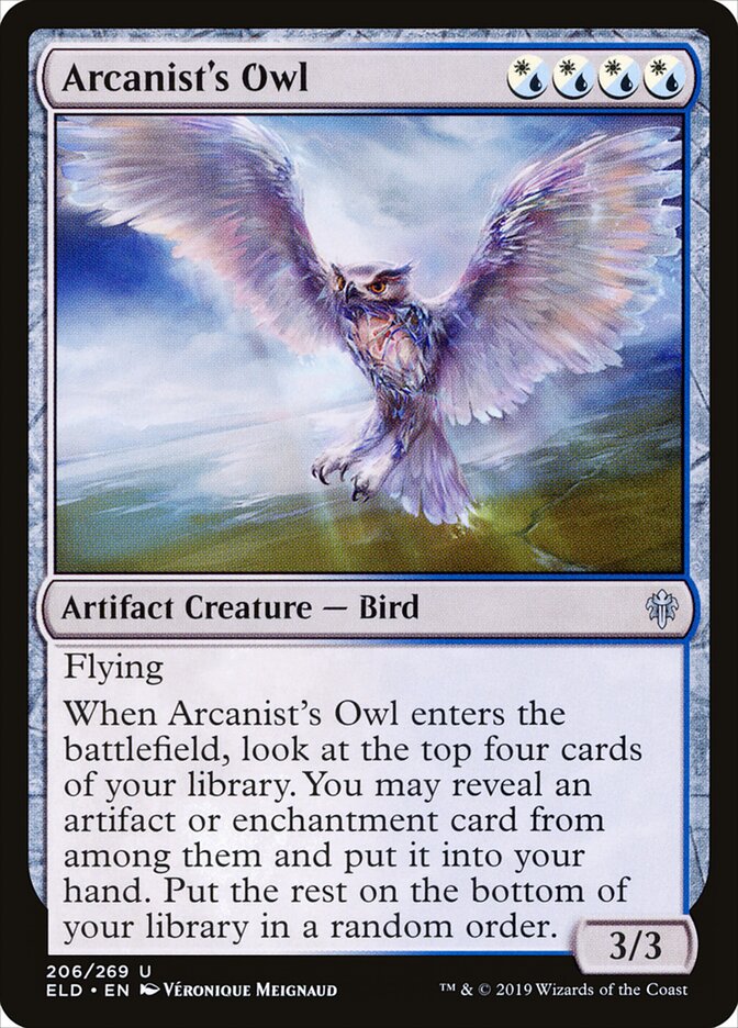 Arcanist's Owl (206) - Throne of Eldraine (ELD)