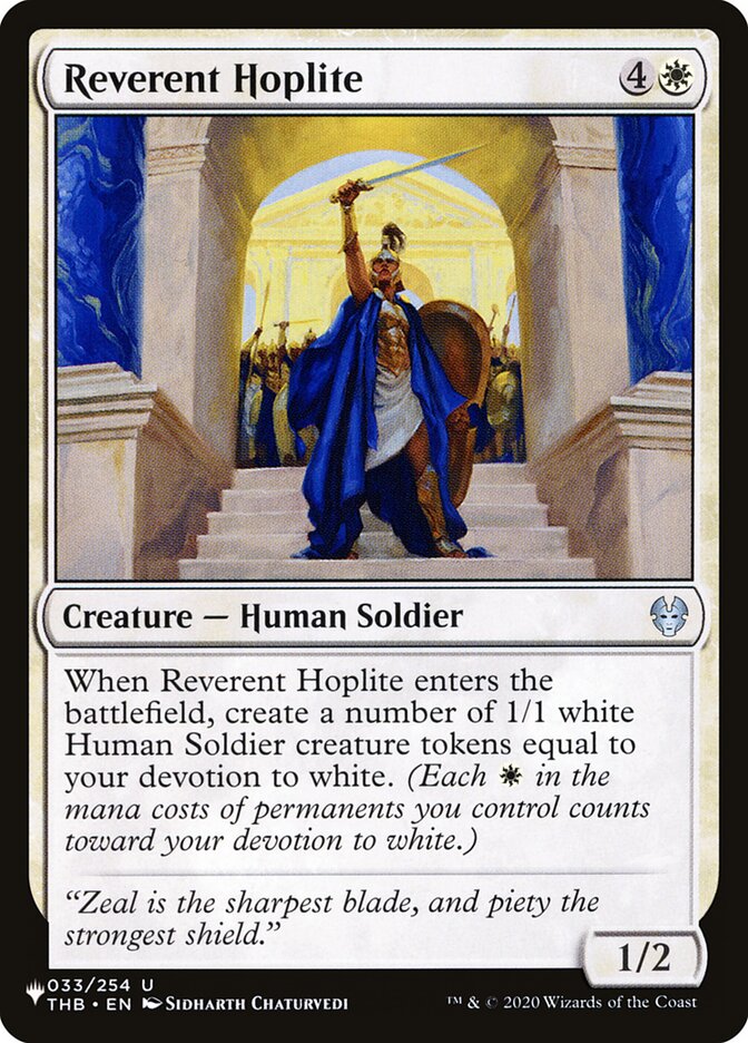 Reverent Hoplite (THB-33) - The List (PLST)