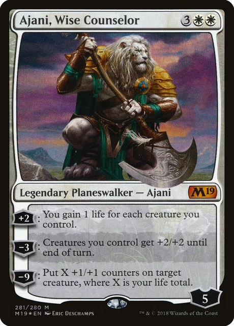 Ajani, Wise Counselor (281) - Core Set 2019 (M19)