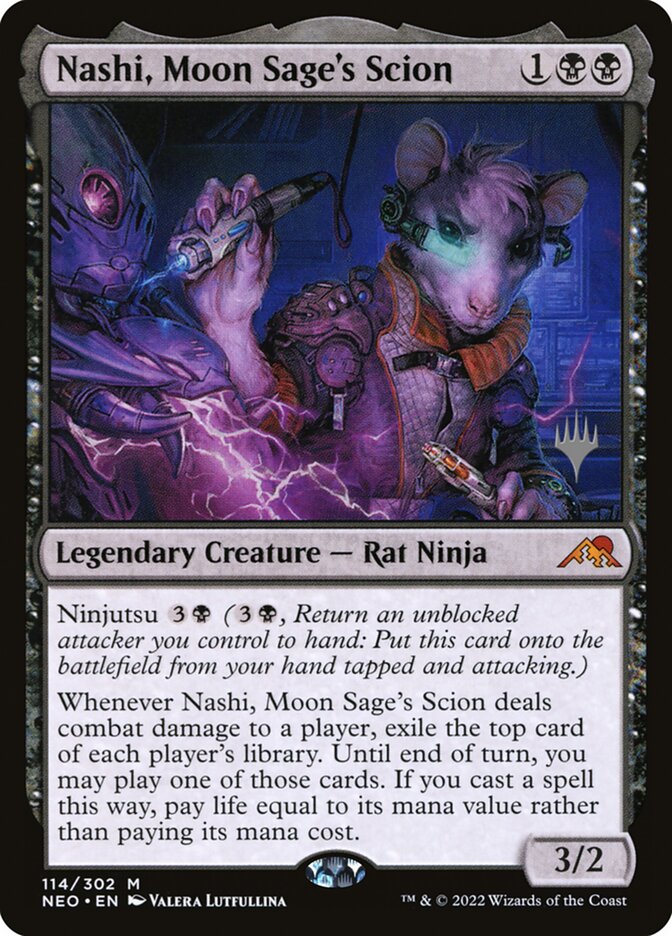Nashi, Moon Sage's Scion (114p) - Kamigawa: Neon Dynasty Promos (PNEO)