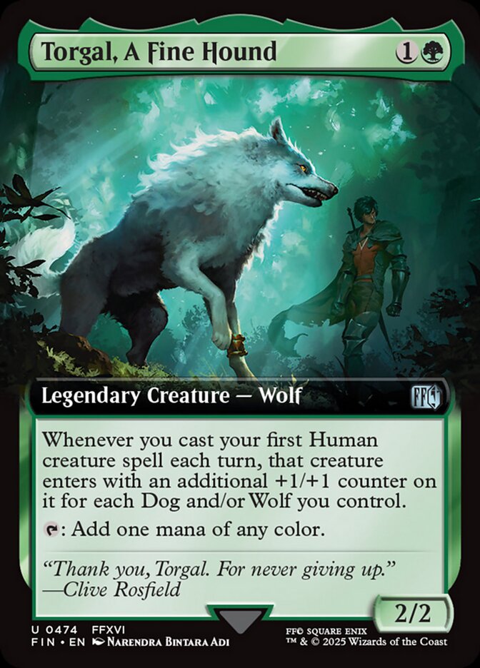 Torgal, A Fine Hound (474) - [Foil, Extended Art] Final Fantasy (FIN)