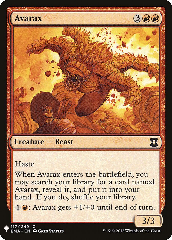 Avarax - The List (PLST)