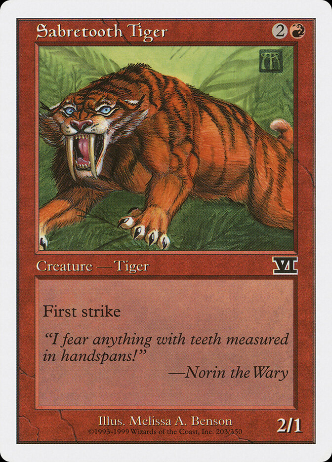 Sabretooth Tiger (203) - Classic Sixth Edition (6ED)