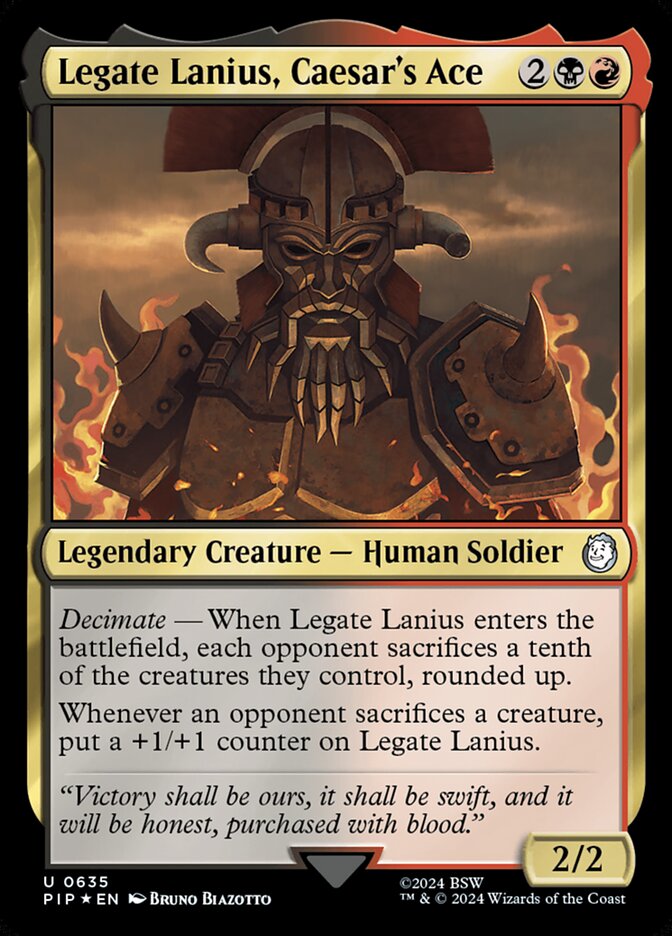 Legate Lanius, Caesar's Ace - [Surge Foil] Fallout (PIP)