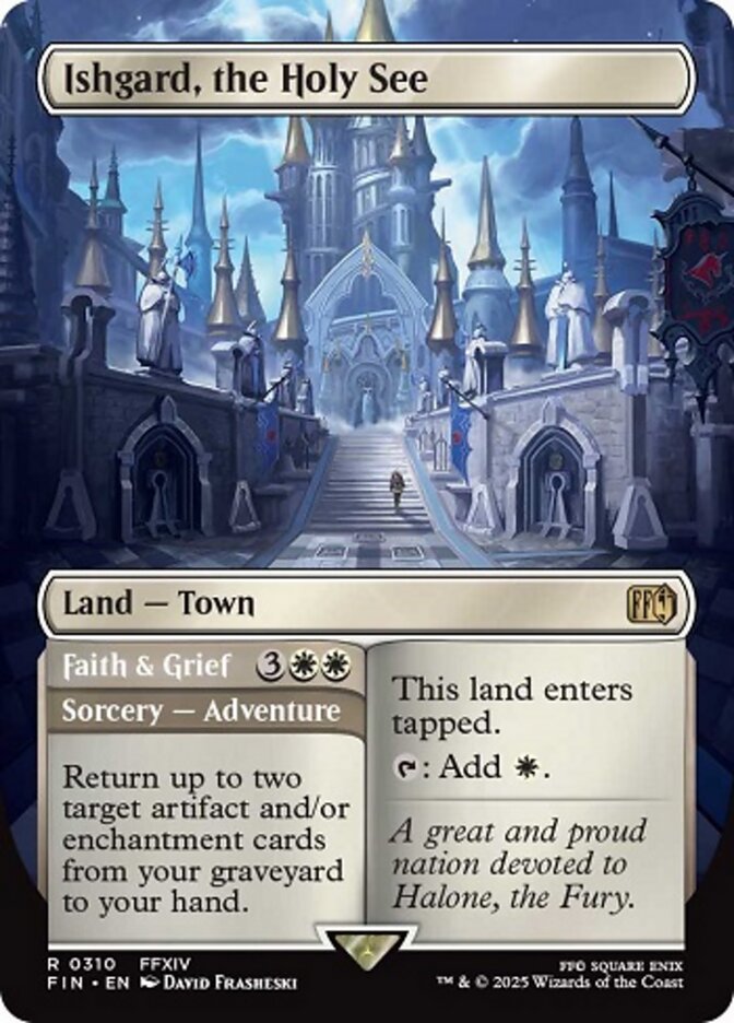 Ishgard, the Holy See // Faith & Grief (310) - [Foil, Borderless] Final Fantasy (FIN)