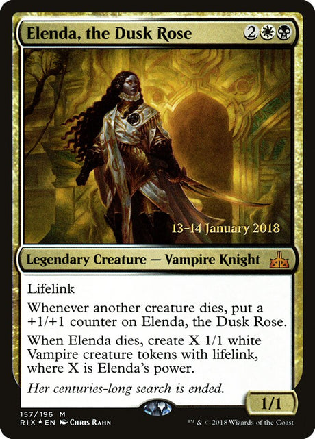 Elenda, the Dusk Rose (157s) - Rivals of Ixalan Promos (PRIX)