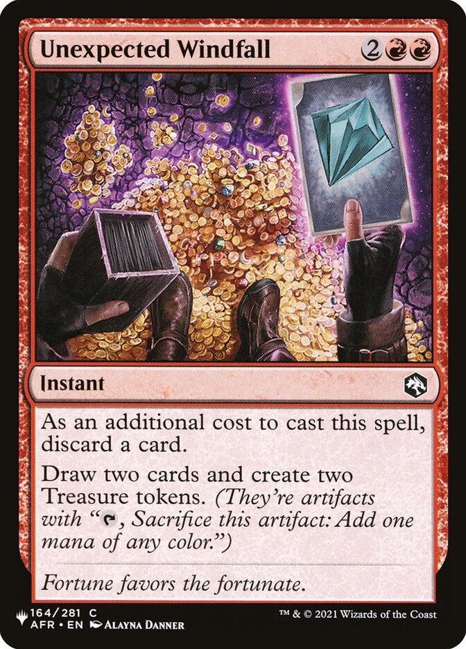 Unexpected Windfall (AFR-164) - The List (PLST)
