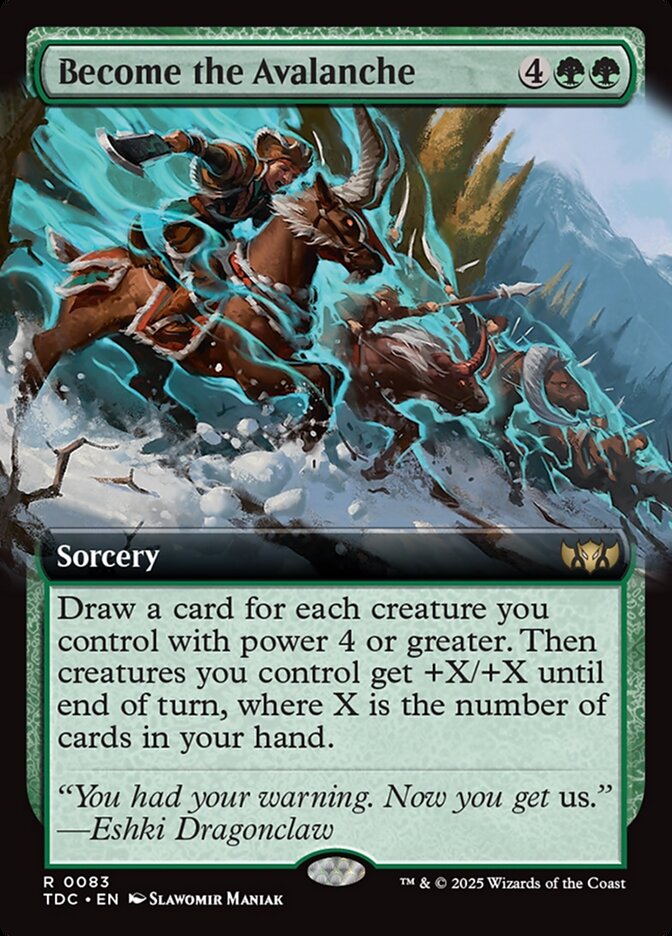 Become the Avalanche - [Extended Art] Tarkir: Dragonstorm Commander (TDC)