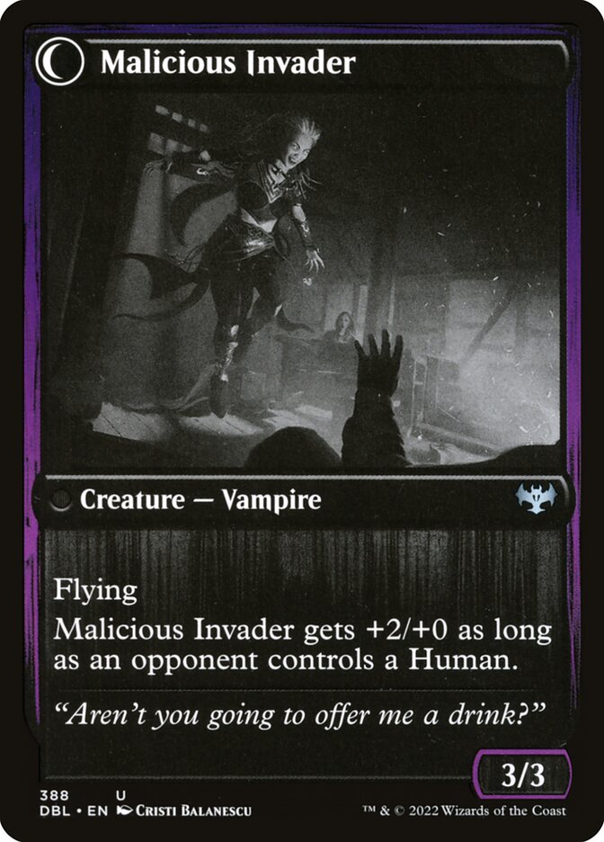 Innocent Traveler // Malicious Invader (388) - Innistrad: Double Feature (DBL)