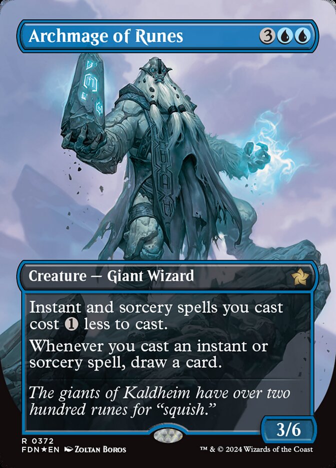 Archmage of Runes - [Mana Foil, Borderless] Foundations (FDN)