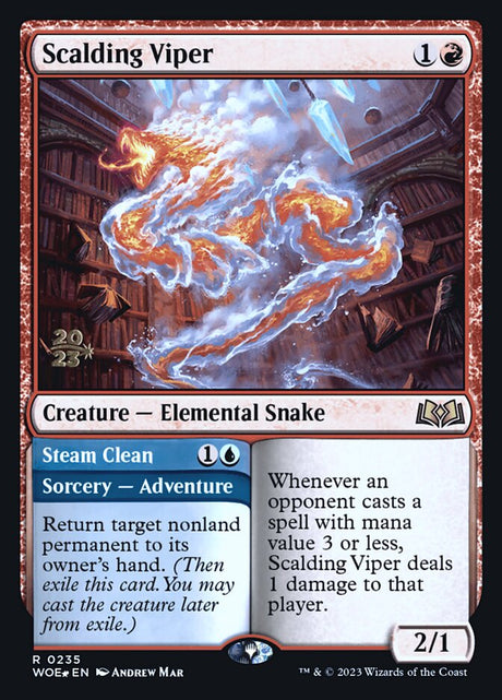 Scalding Viper // Steam Clean (235s) - Wilds of Eldraine Promos (PWOE)