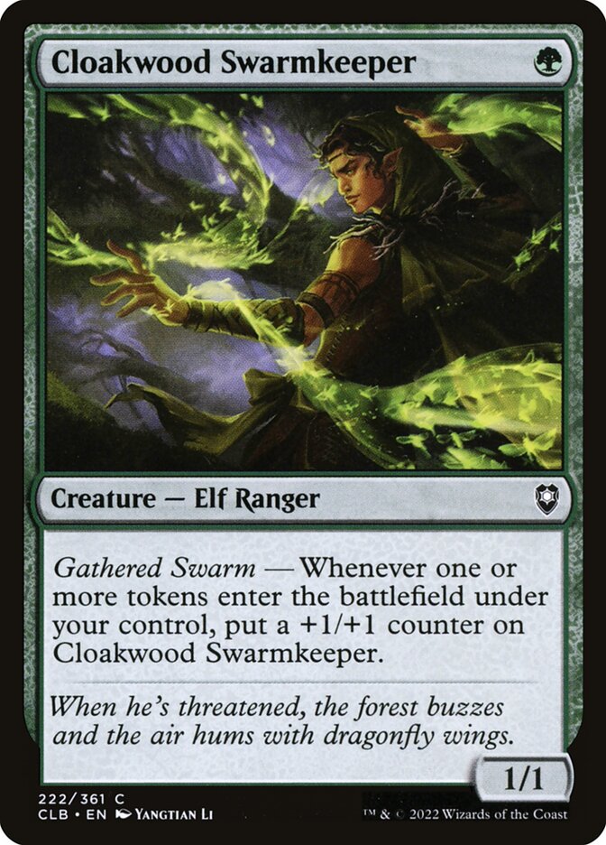 Cloakwood Swarmkeeper (222) - Commander Legends: Battle for Baldur's Gate (CLB)