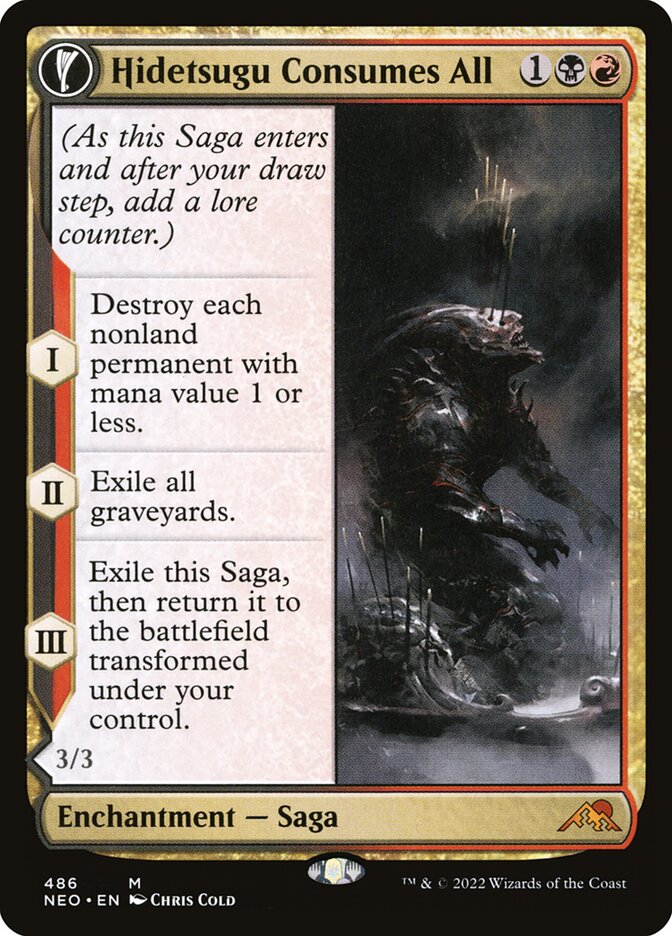Hidetsugu Consumes All // Vessel of the All-Consuming (486) - Kamigawa: Neon Dynasty (NEO)