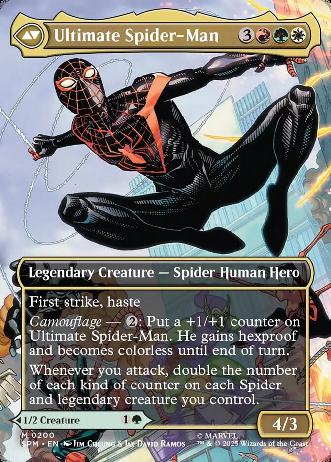 Miles Morales // Ultimate Spider-Man (200) - [Foil, Borderless] Marvel's Spider-Man (SPM)