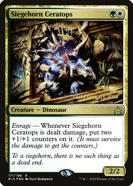 Siegehorn Ceratops (171s) - Rivals of Ixalan Promos (PRIX)