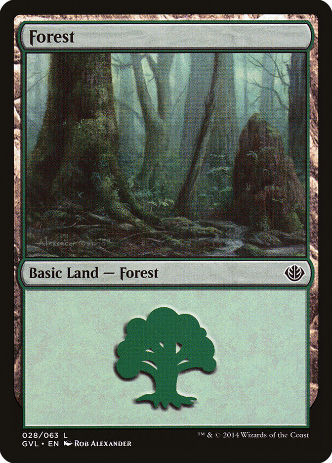 Forest (28) - Duel Decks Anthology: Garruk vs. Liliana (GVL)