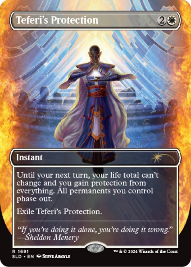 Teferi's Protection (1691) - [Foil, Borderless] Secret Lair Drop (SLD)