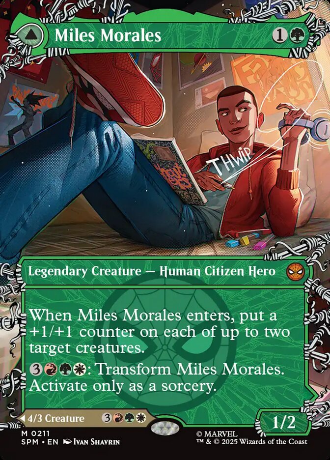 Miles Morales // Ultimate Spider-Man (211) - [Foil, Showcase] Marvel's Spider-Man (SPM)