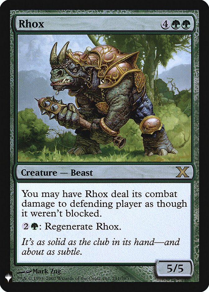 Rhox (10E-291) - The List (PLST)