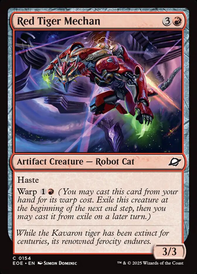 Red Tiger Mechan (154) - [Foil] Edge of Eternities (EOE)