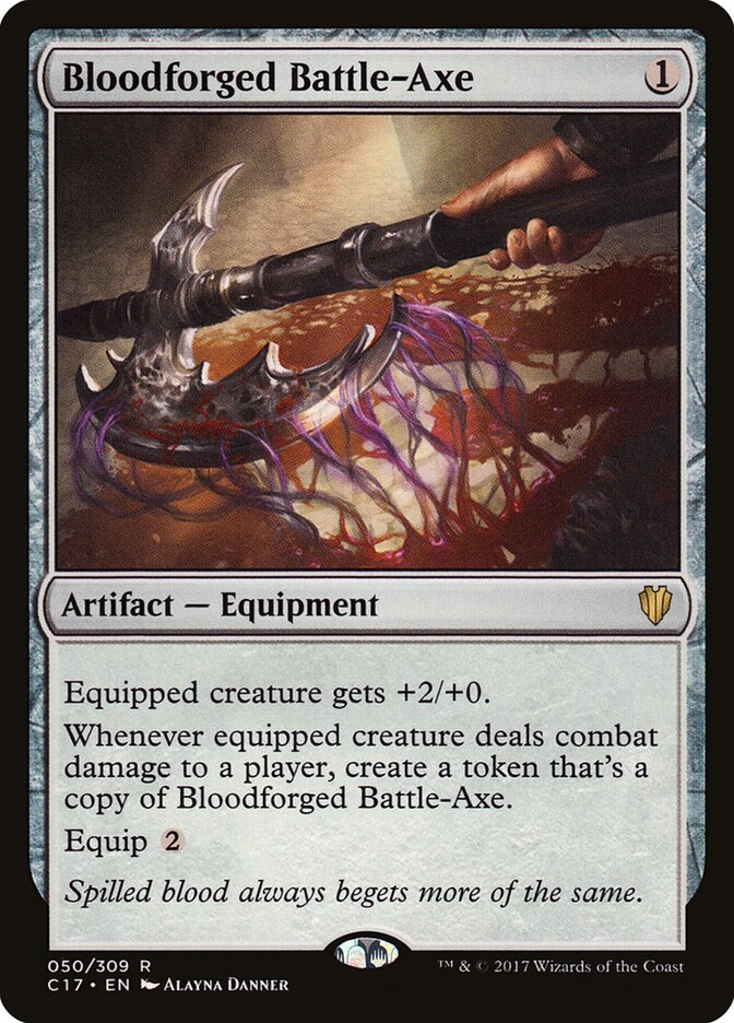 Bloodforged Battle-Axe (50) - Commander 2017 (C17)