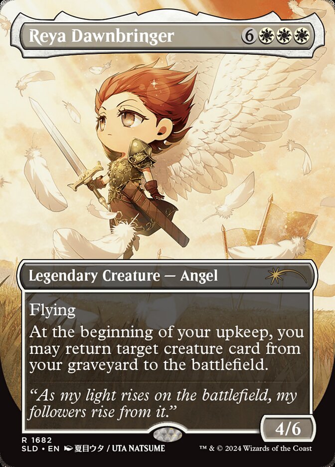 Reya Dawnbringer (1682) - [Foil, Borderless] Secret Lair Drop (SLD)