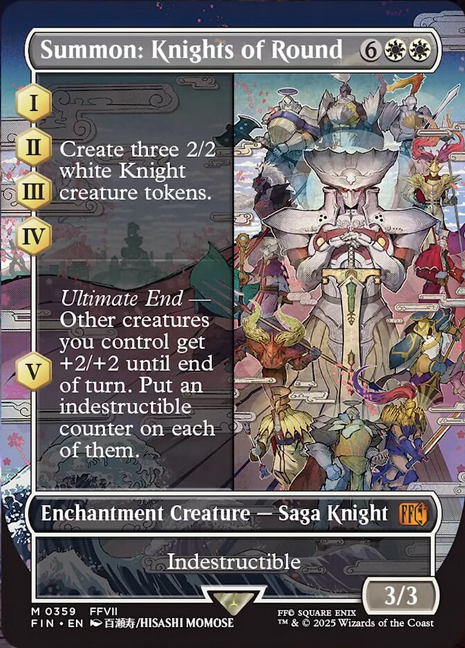 Summon: Knights of Round (359) - [Foil, Borderless] Final Fantasy (FIN)