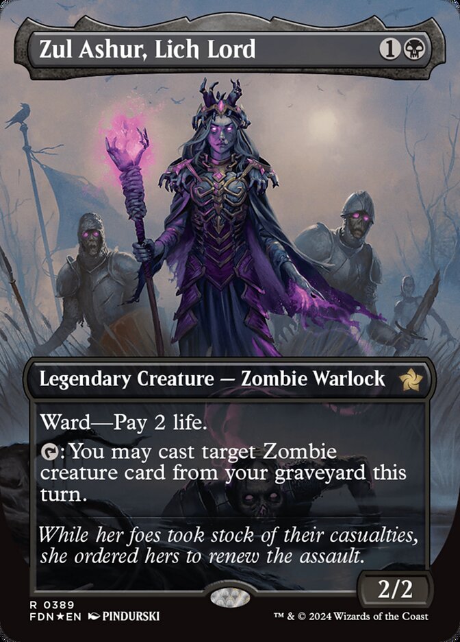 Zul Ashur, Lich Lord - [Mana Foil, Borderless] Foundations (FDN)